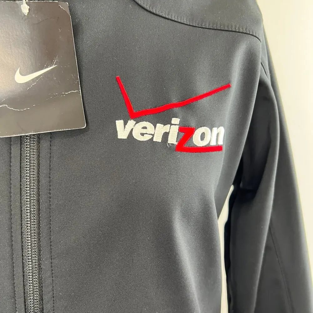 NIKE Women's Black Front Zip Verizon NY JETS Ambassador Jacket Size M NEW